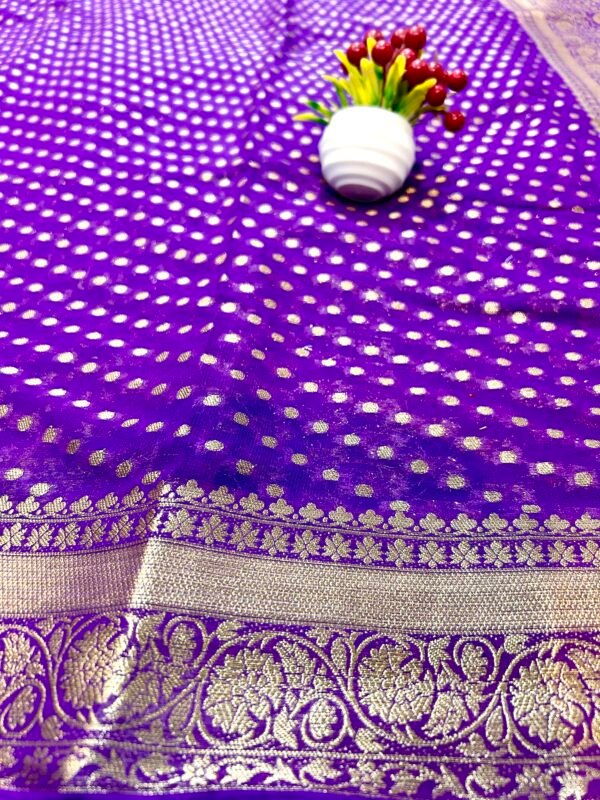 Jamuni colour Shifon georgette saree - Image 2