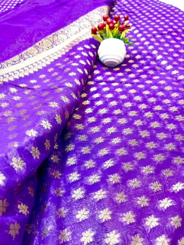 Jamuni colour Shifon georgette saree - Image 3