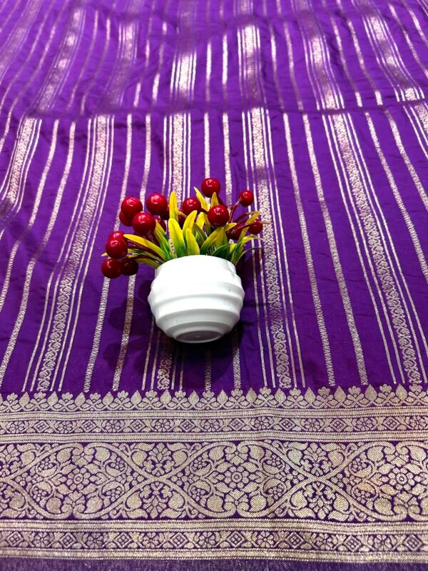 Jamuni colour H.O silk stripes line saree - Image 2