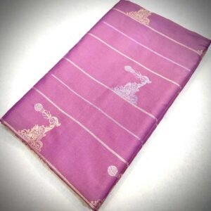 Mauve Katan Silk Saree with Traditional Motif Weaving