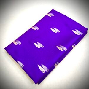 Purple colour Banarasi mashru katan silk saree unique butta golden and silver zari weaving