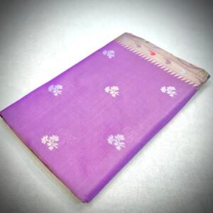 Onion pink colour Banarasi mashru silk paithani soft golden and silver zari weaving