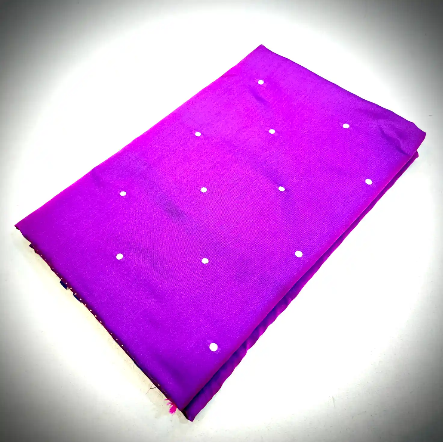 Purple Katan Silk Saree with Minimal Polka Butti Design